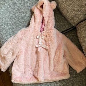 Pink Faux Fur Coat